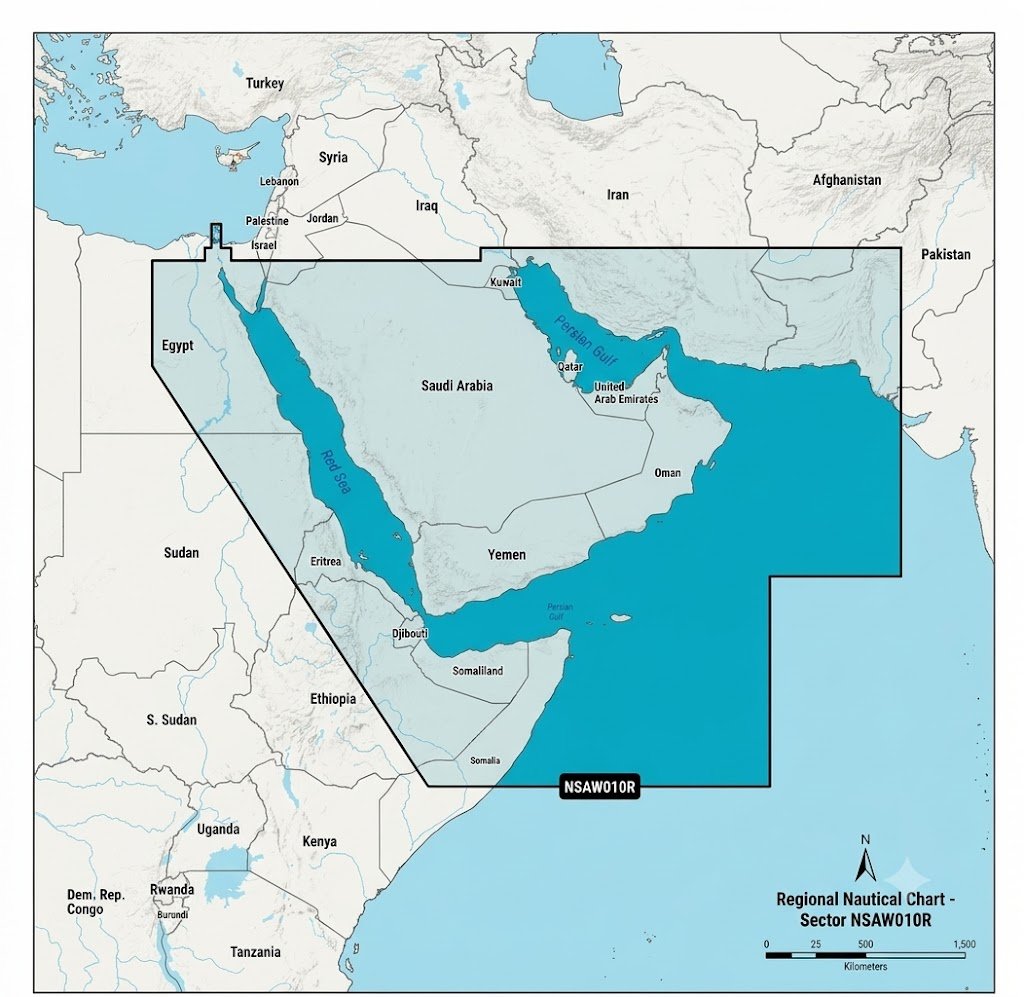 The Gulf & Red Sea - Marine Charts