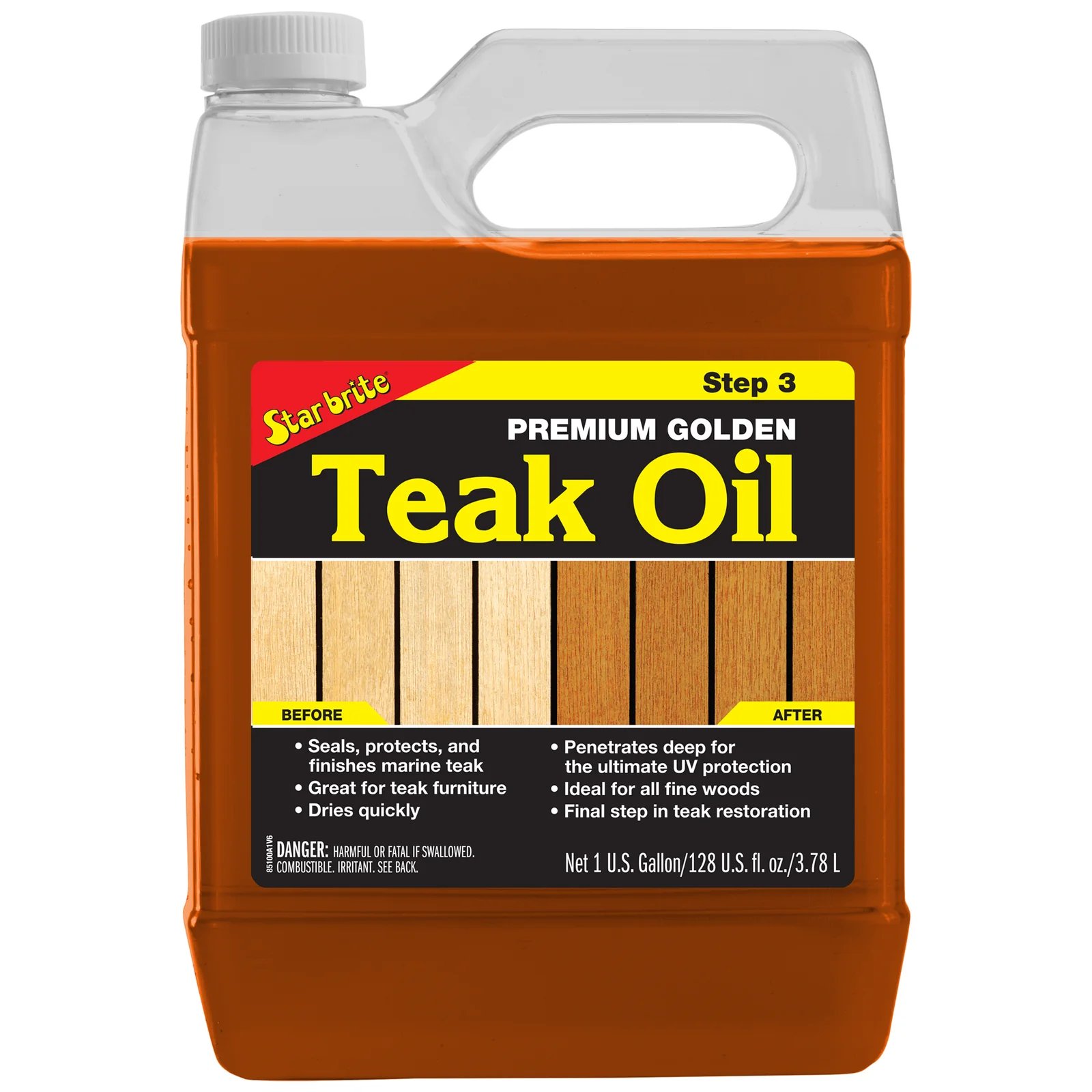 Premium Golden Teak Oil - Step 3 Gallon
