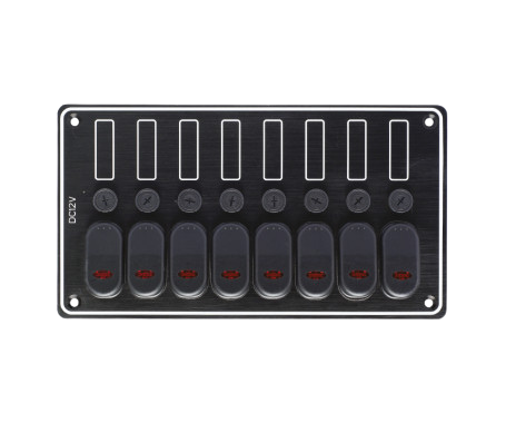 8 Gang Switch Panel 10167-BK