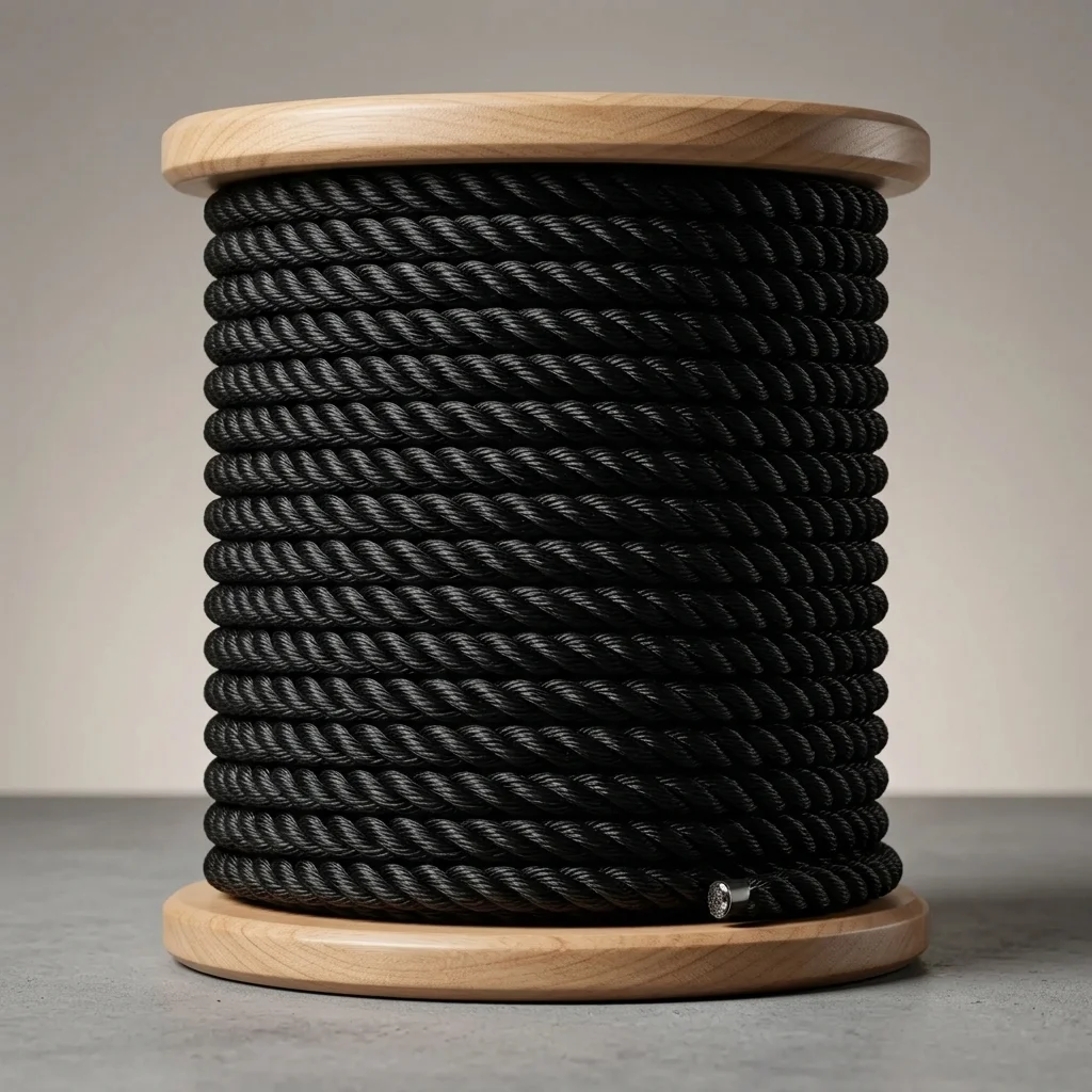 3 STRAND BLACK ROPE 100 METER Ø18 MM