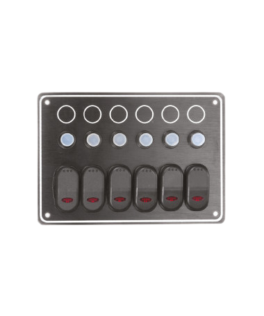 6 Gang Switch Panel 10061-BK